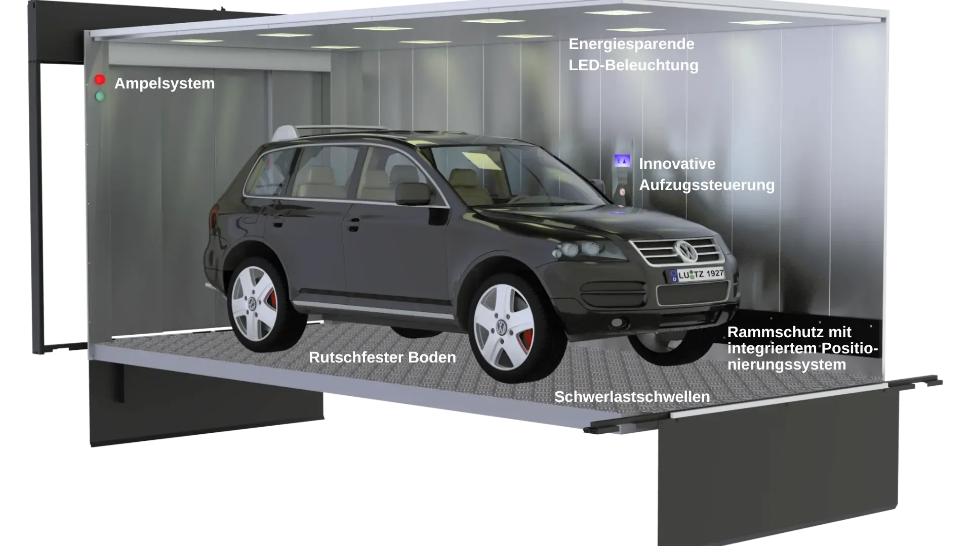 Autoaufzug-beschriftet